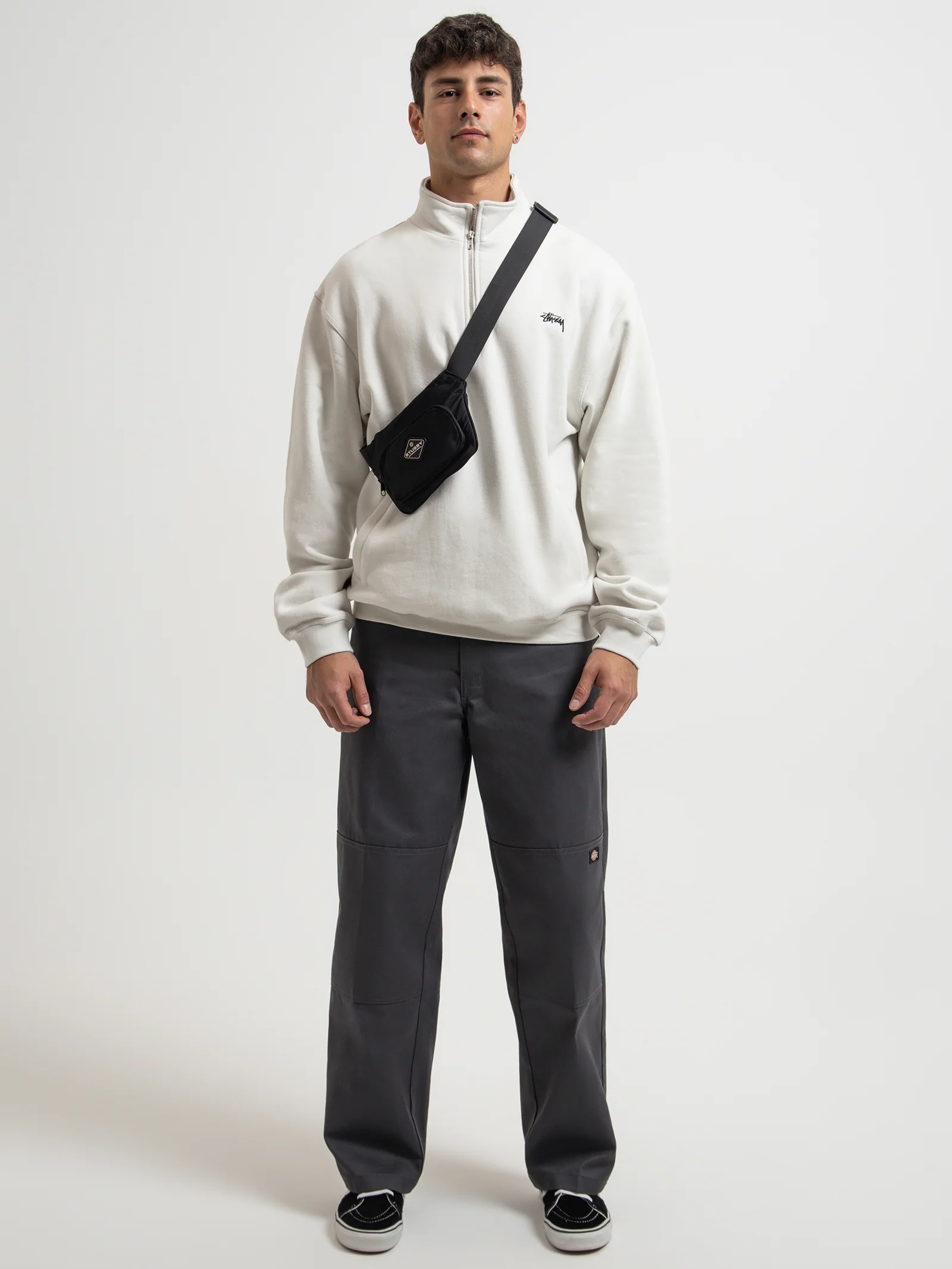 Stock Logo Mock Neck Fleece - Image 2