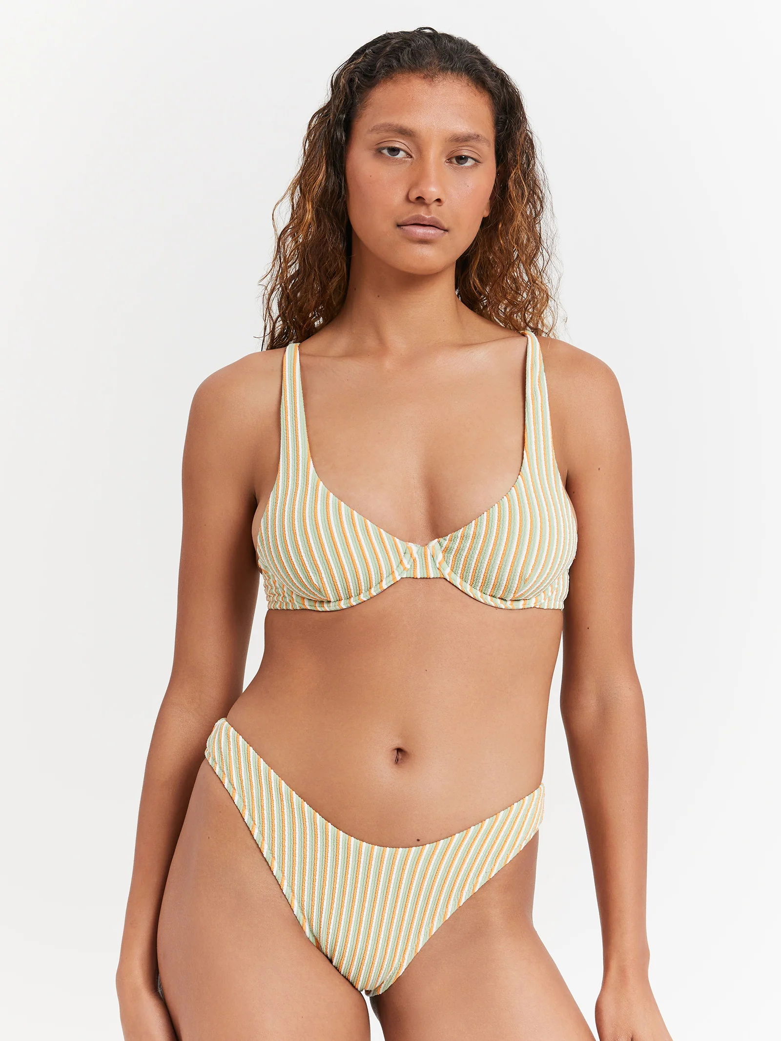 Sunbather Stripe Hi Cut Briefs - Image 3