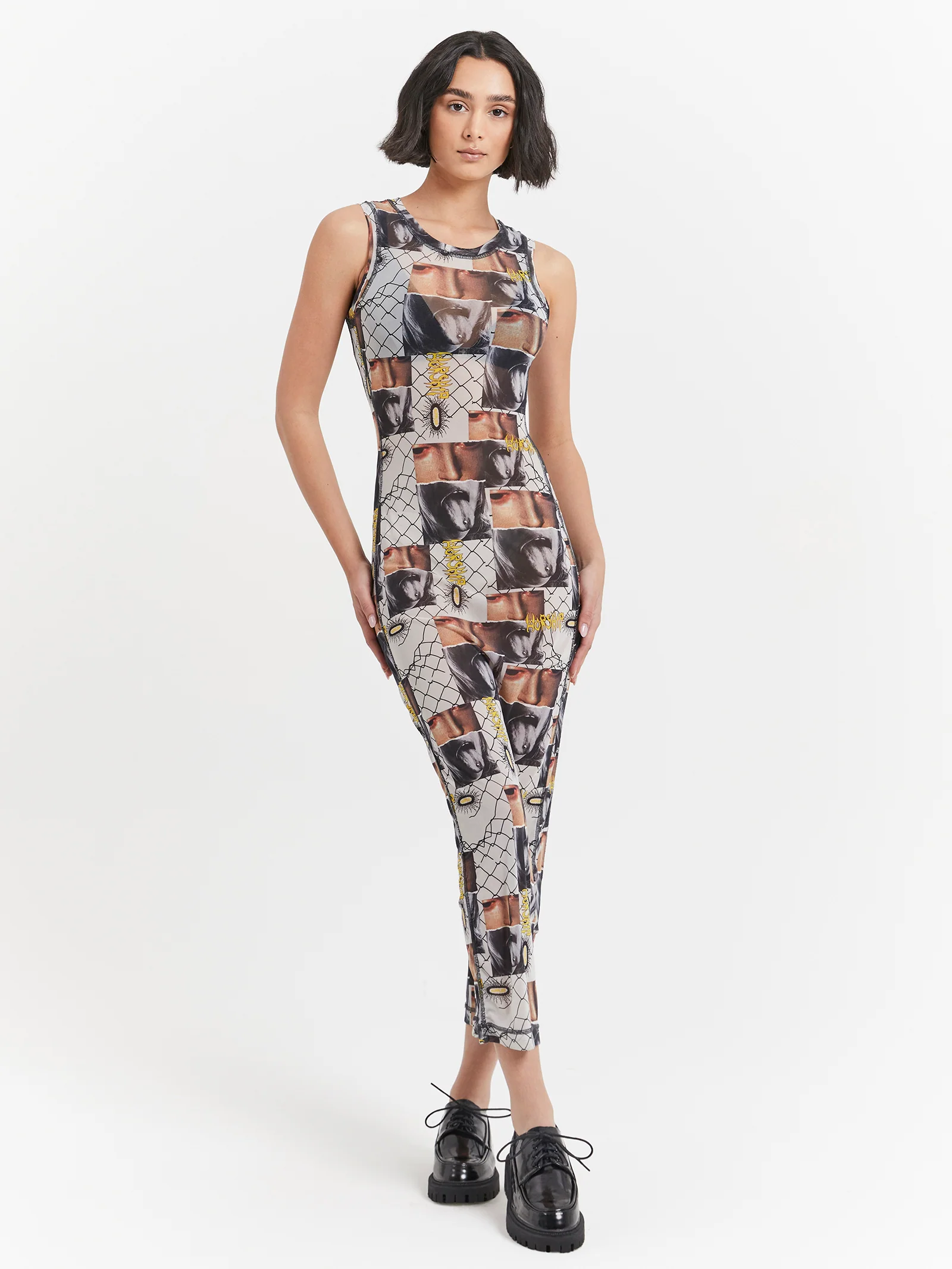 Tasty Rainbow Mesh Maxi Dress