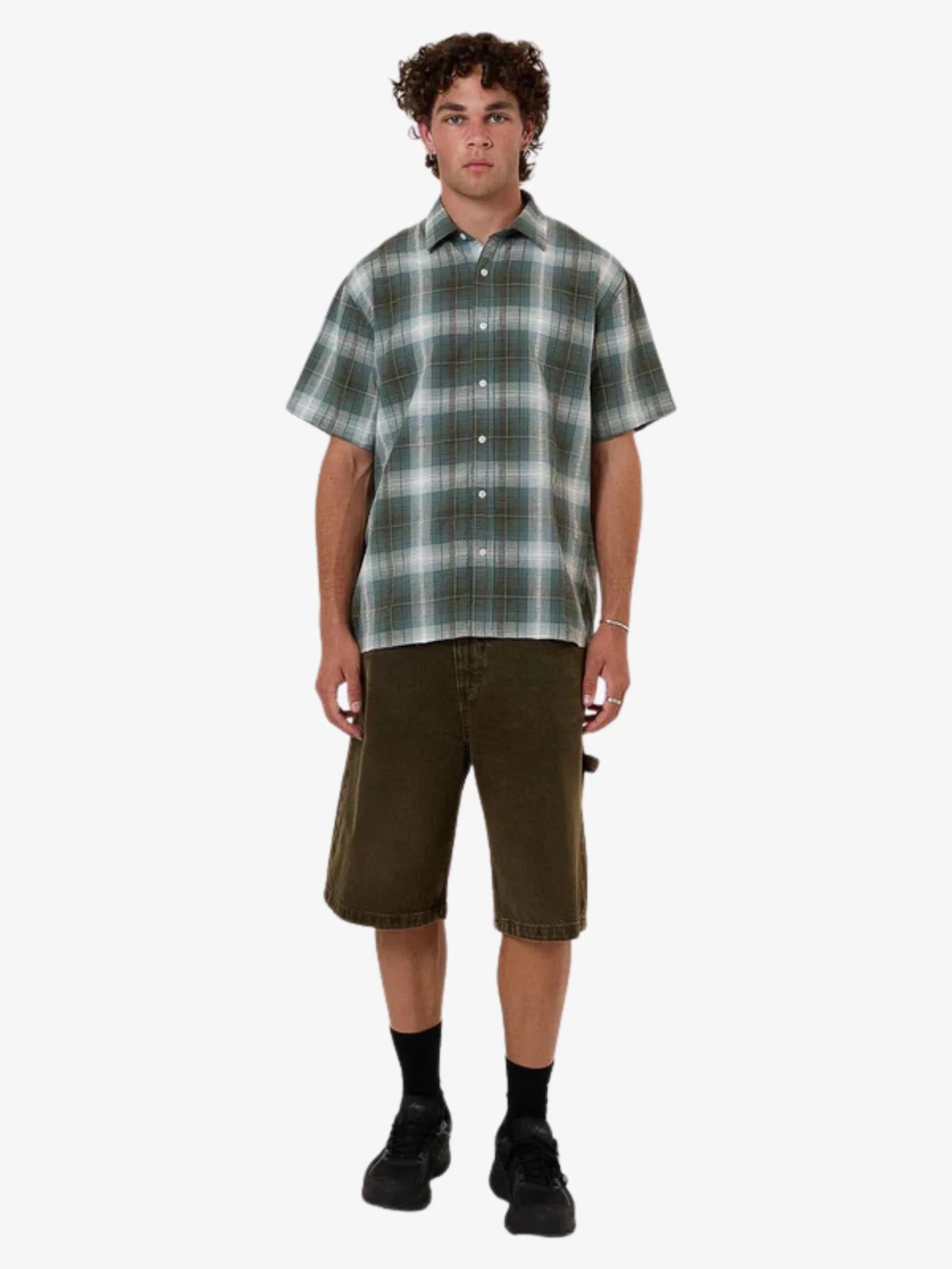 Cheap Thrills Check Cropped Shirt