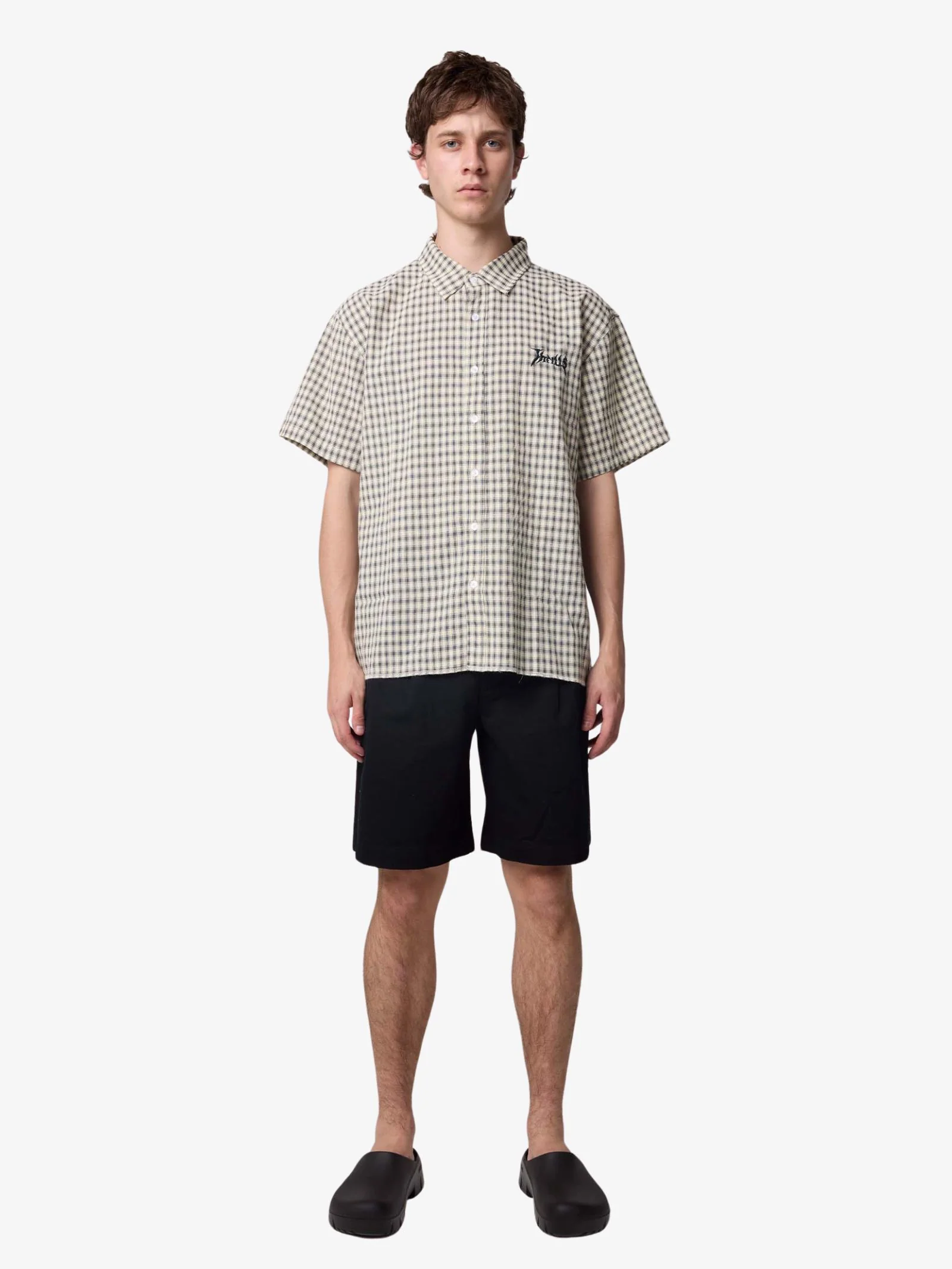 Rampage Short Sleeve Cropped Shirt