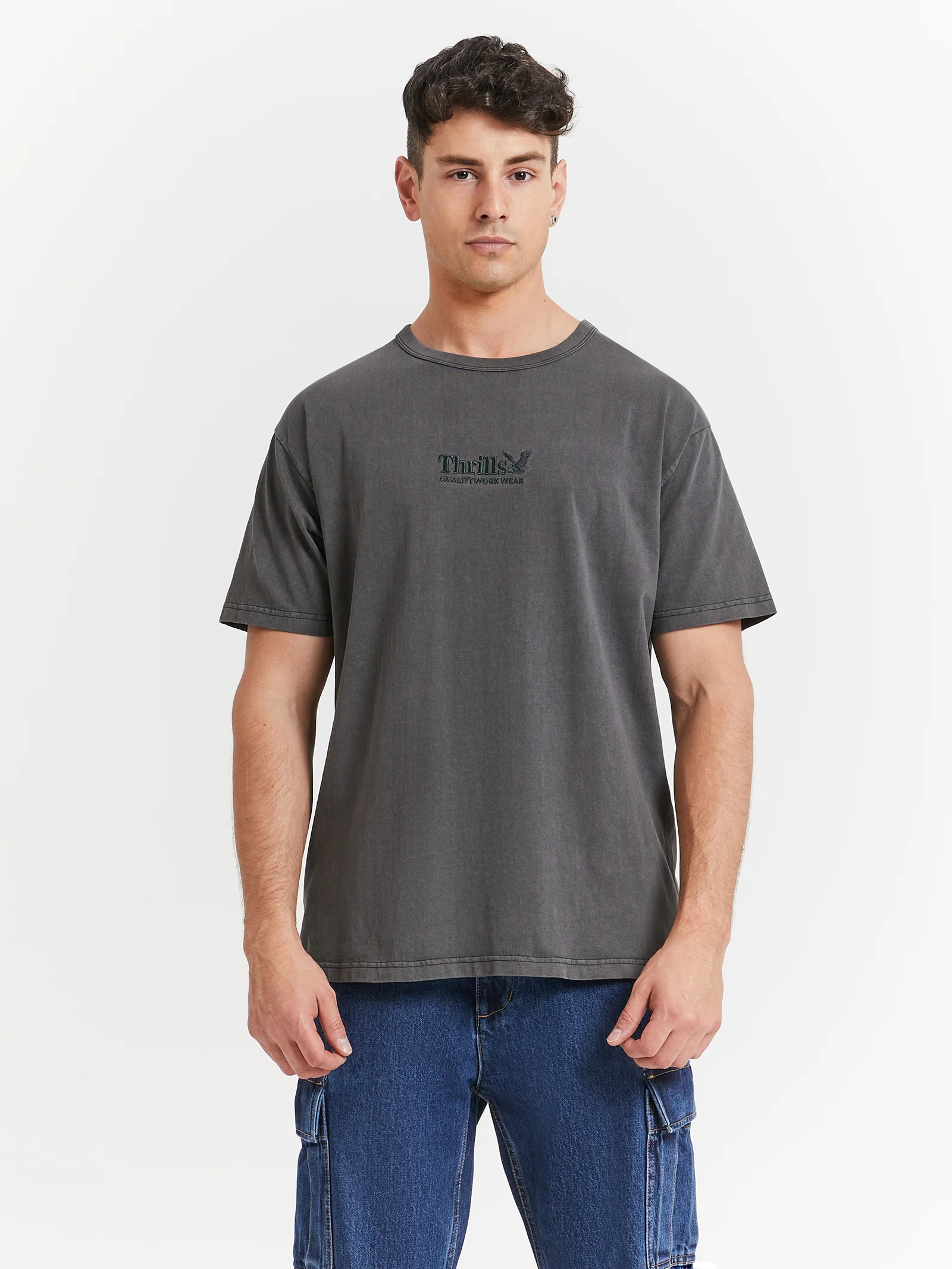 Thrills Workwear Embro Box Fit T-Shirt