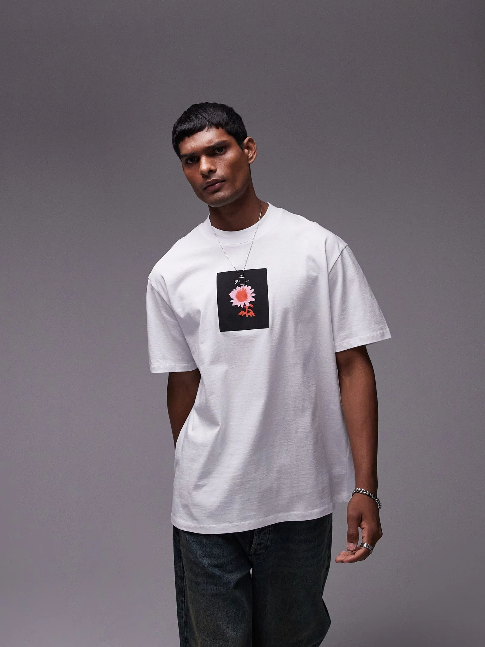 Japanese Floral Print Oversized T-Shirt