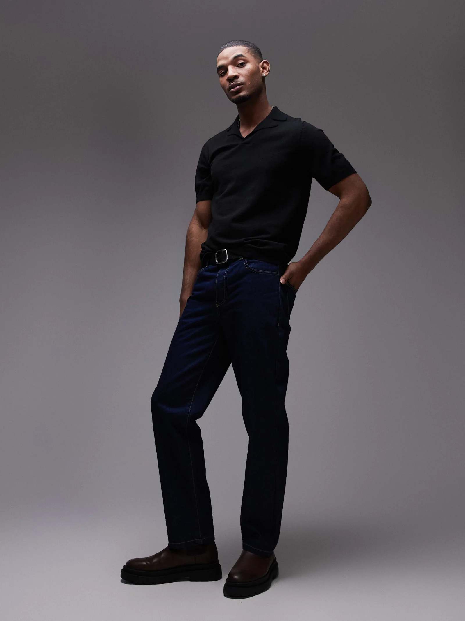 Knitted Open Revere Shirt
