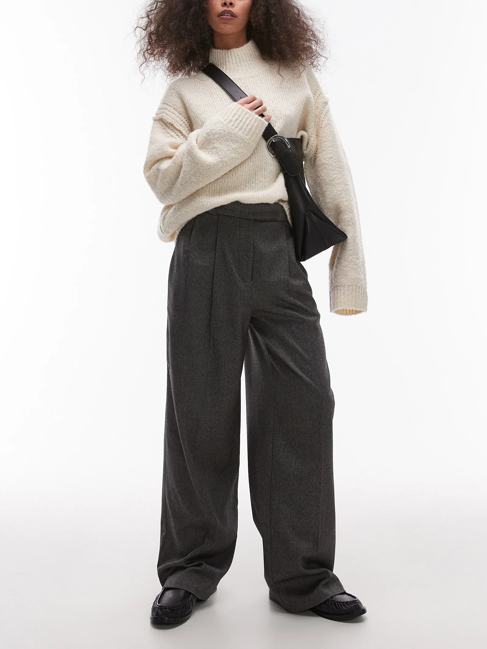 Co-Ord Pleat Wide Leg Trouser