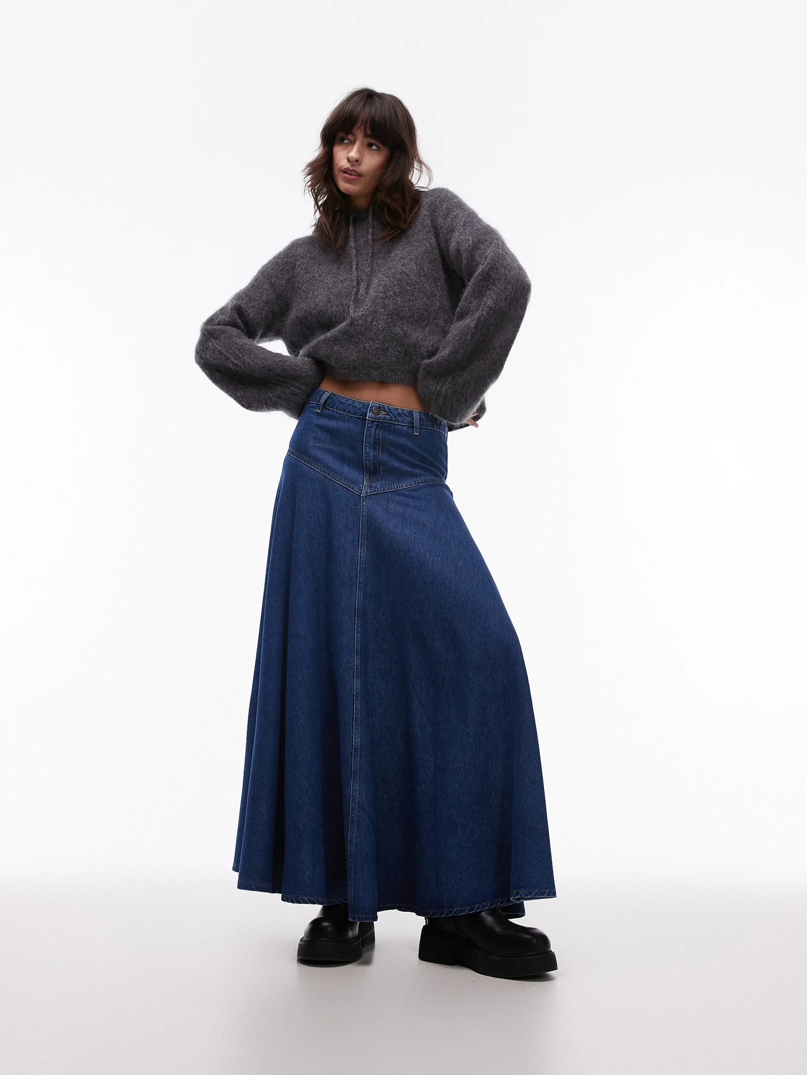 Denim A-Line Skirt