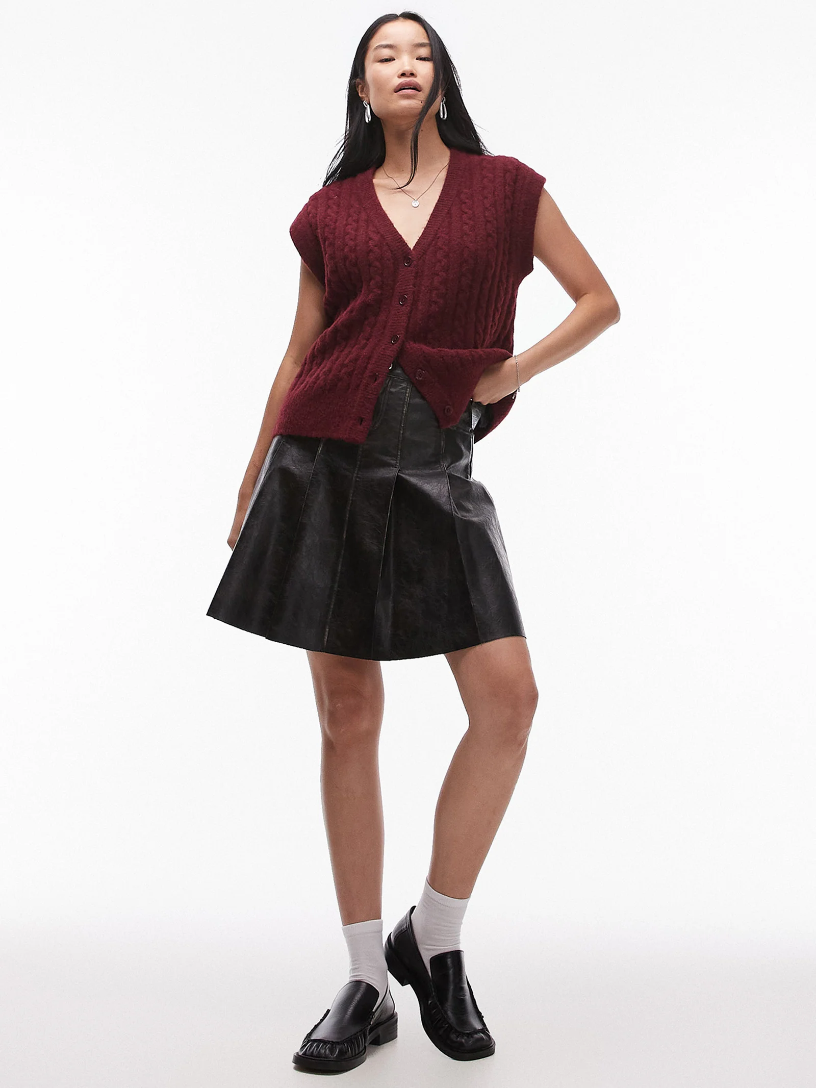 Knitted Cable Waistcoat