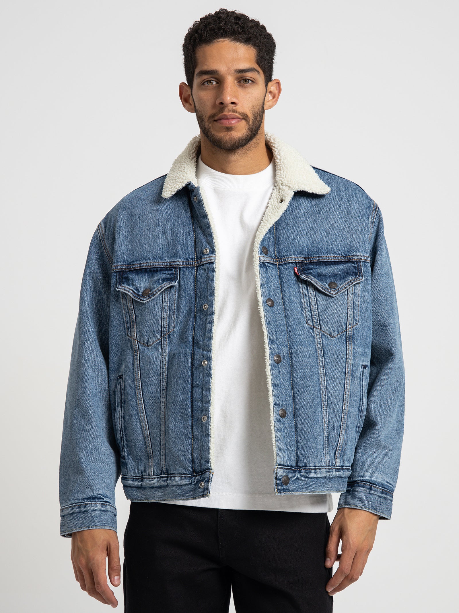 Vintage Fit Sherpa Trucker Jacket