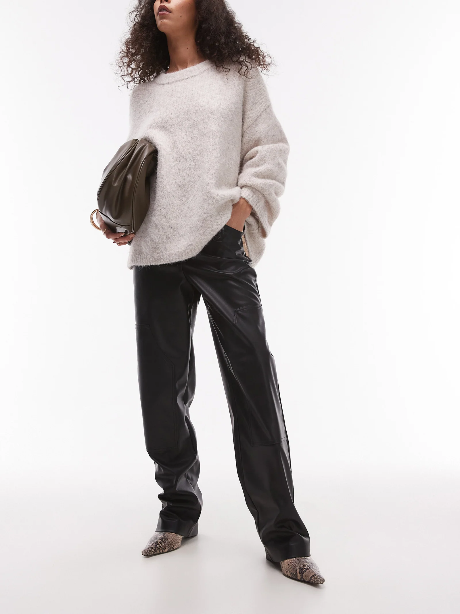 Western Patch Leather Trouser