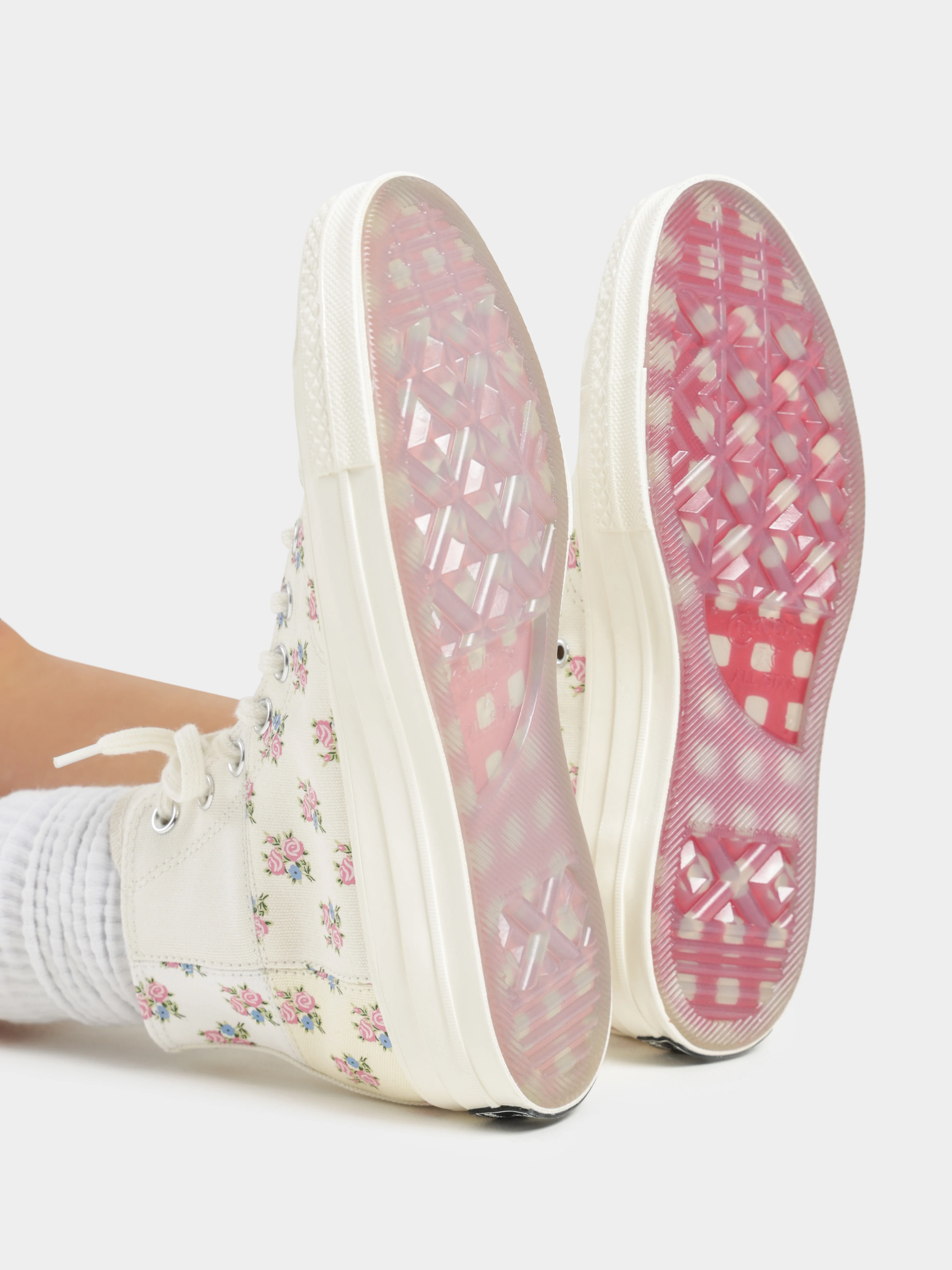 Womens Chuck 70 High Top Patchwork Floral Sneakers