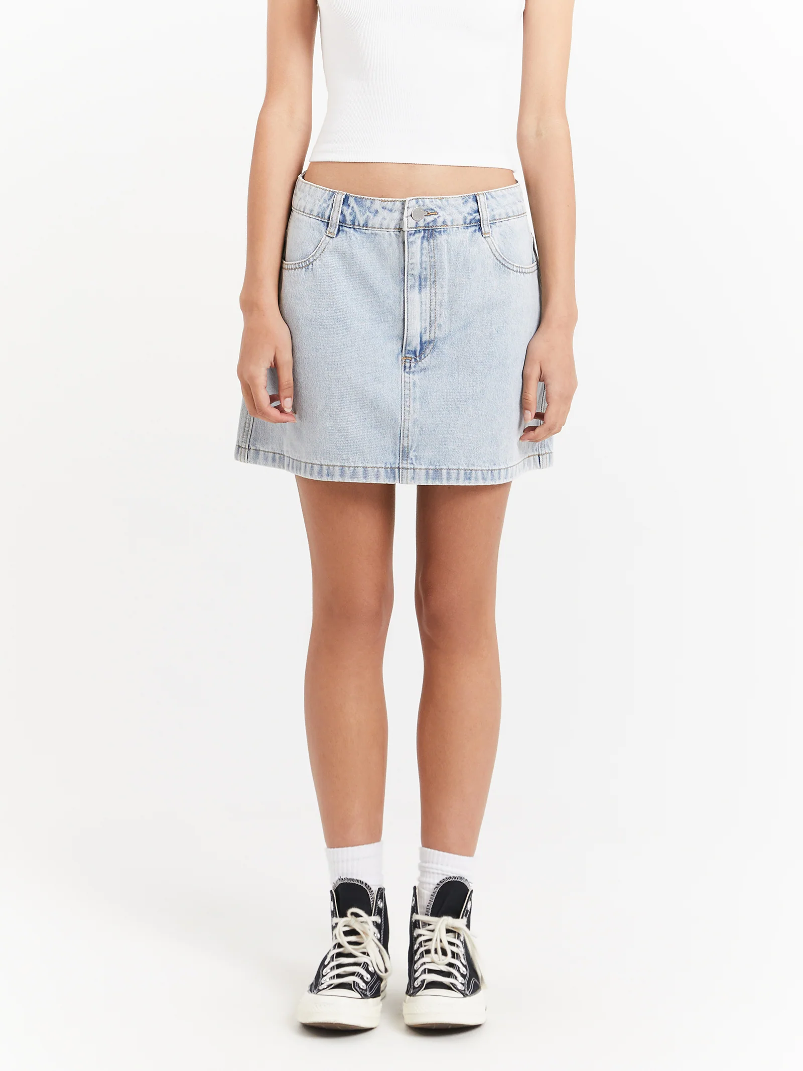 Workwear Denim Mini Skirt