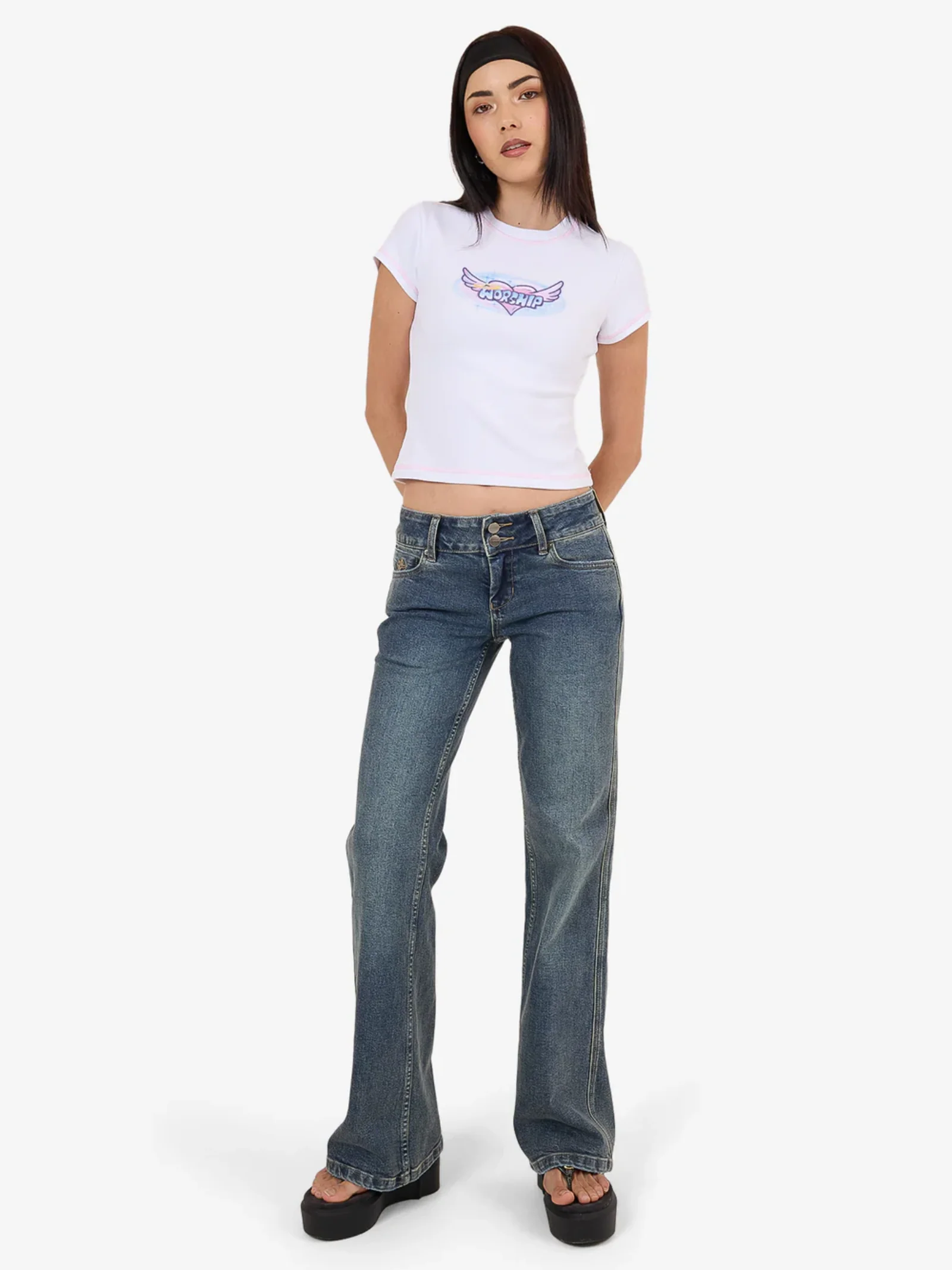 Not Your Angel Cap Sleeve Tee