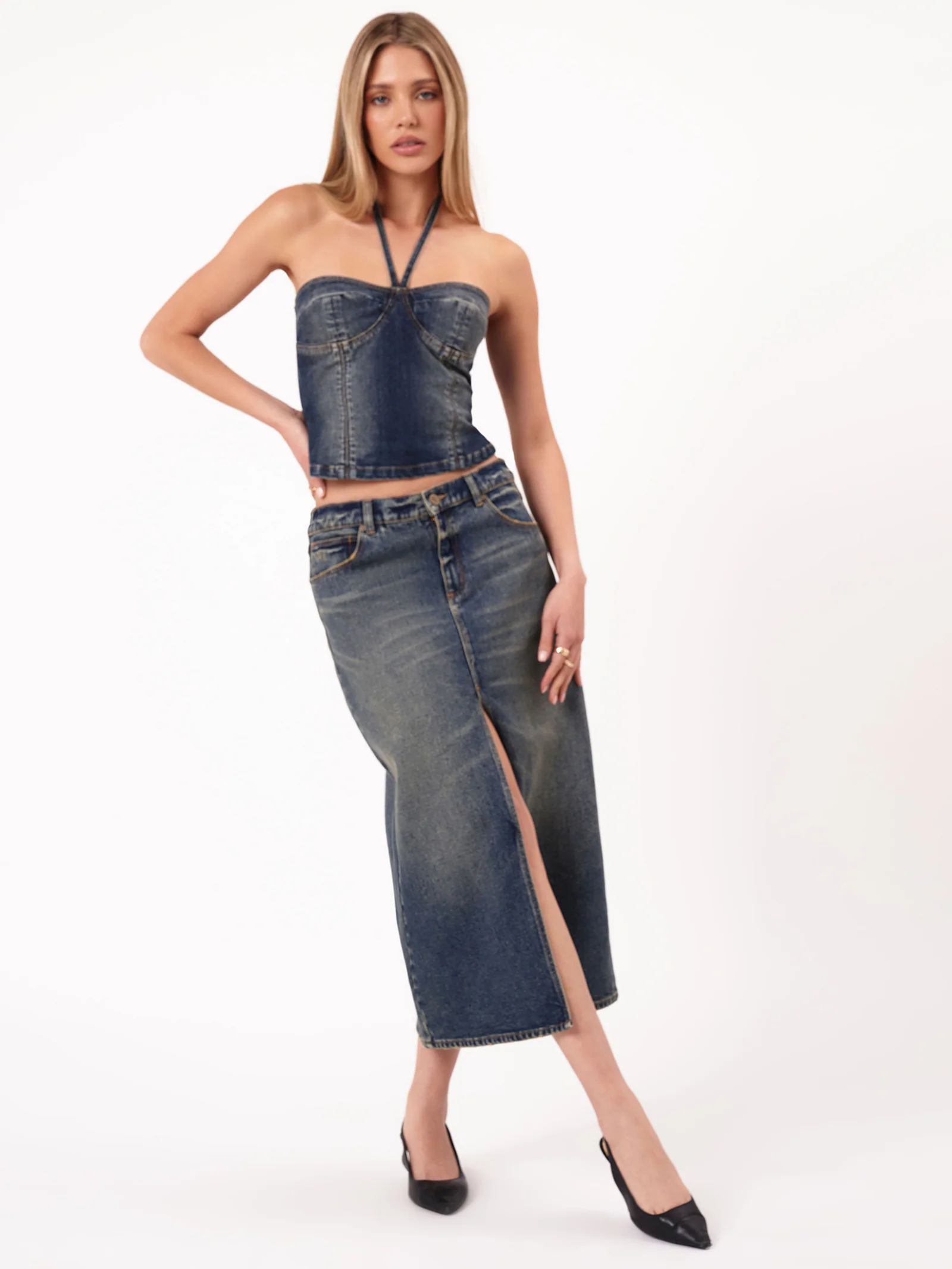 Zendaya 00 Denim Top - Image 2